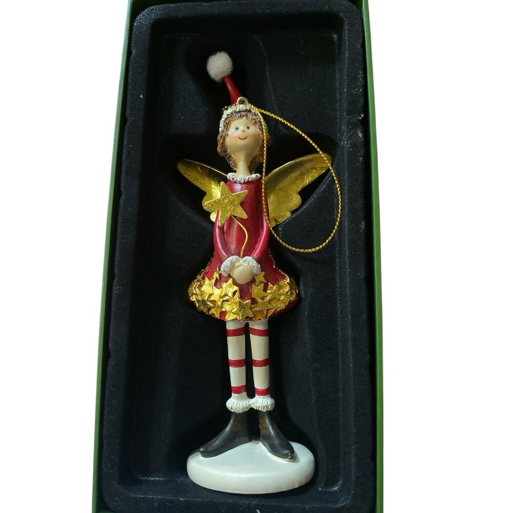 Santa’s Wish Angel 7” Christmas Ornament With Base W/ Original Box